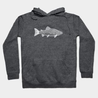 Brown Trout - hand drawn freshwater fish design Hoodie